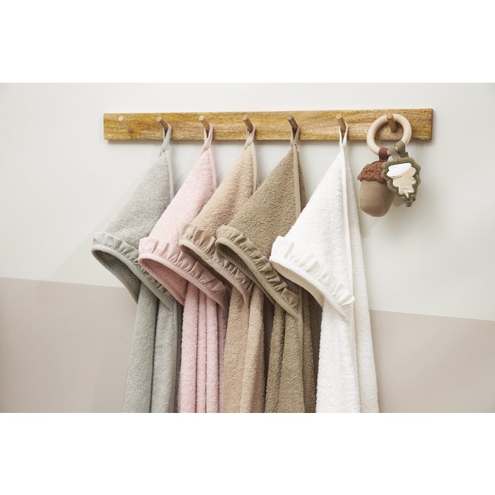 Meyco Baby badcape badstof Ruffle - Sand