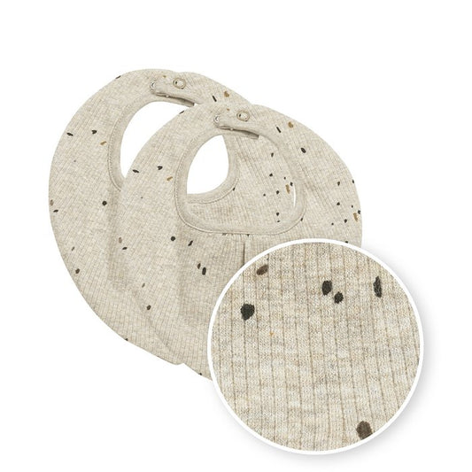 Meyco Baby Rib Mini Spot bandana - 2-pack - sand melange