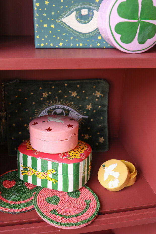 Medium Doosje Roze met Witte Duif