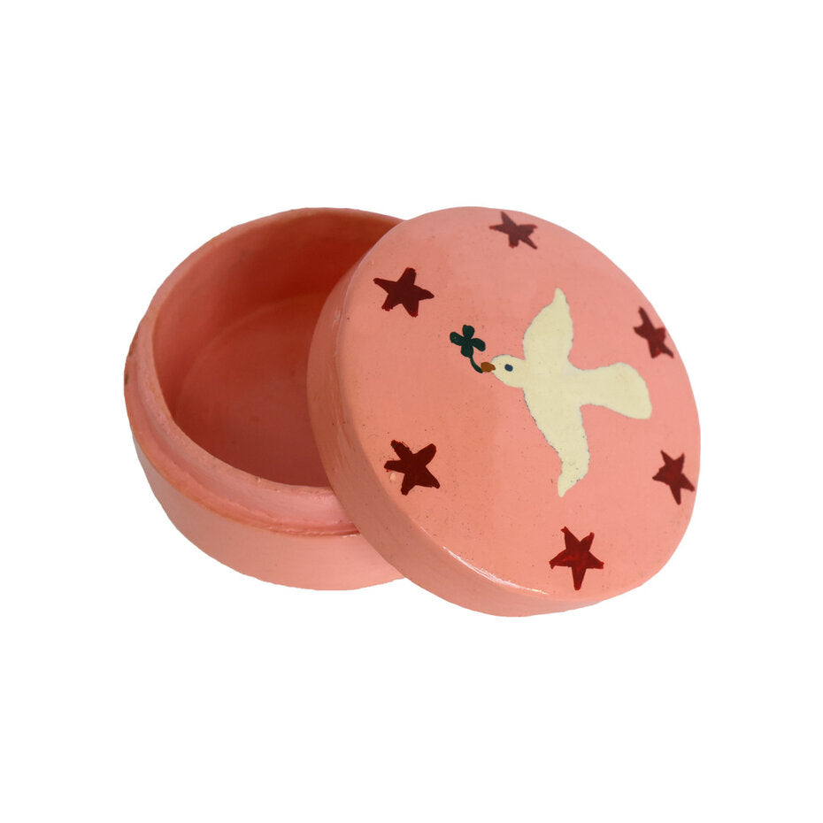 Medium Doosje Roze met Witte Duif