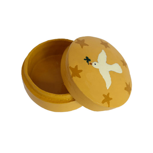 Medium Doosje Geel met Witte Duif