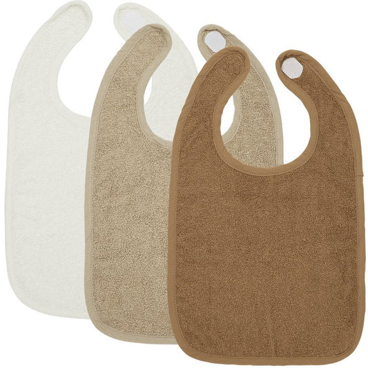 Slab Basic Badstof met klittenband 3-pack -offwhite/sand/toffee