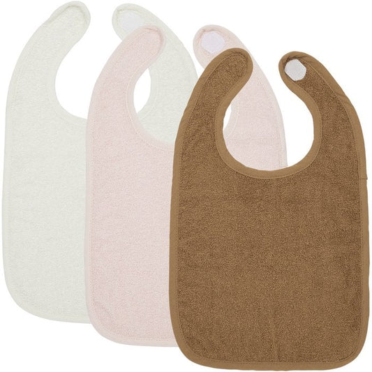 Slab Basic Badstof met klittenband 3-pack - offwhite/soft pink/toffee