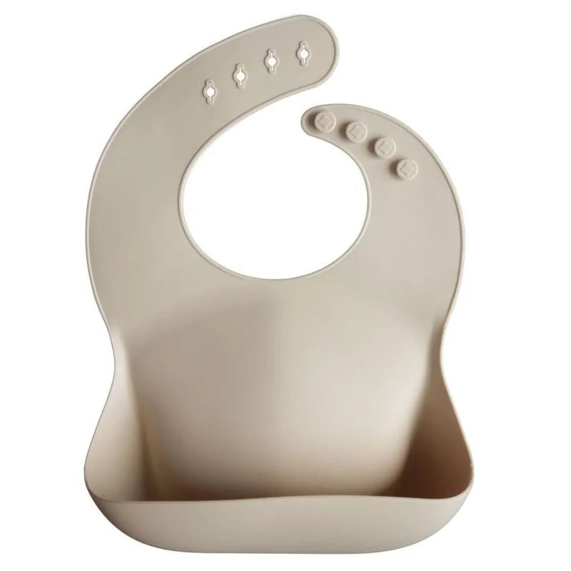 Mushie Siliconen Baby Slabbetje | Shifting sand