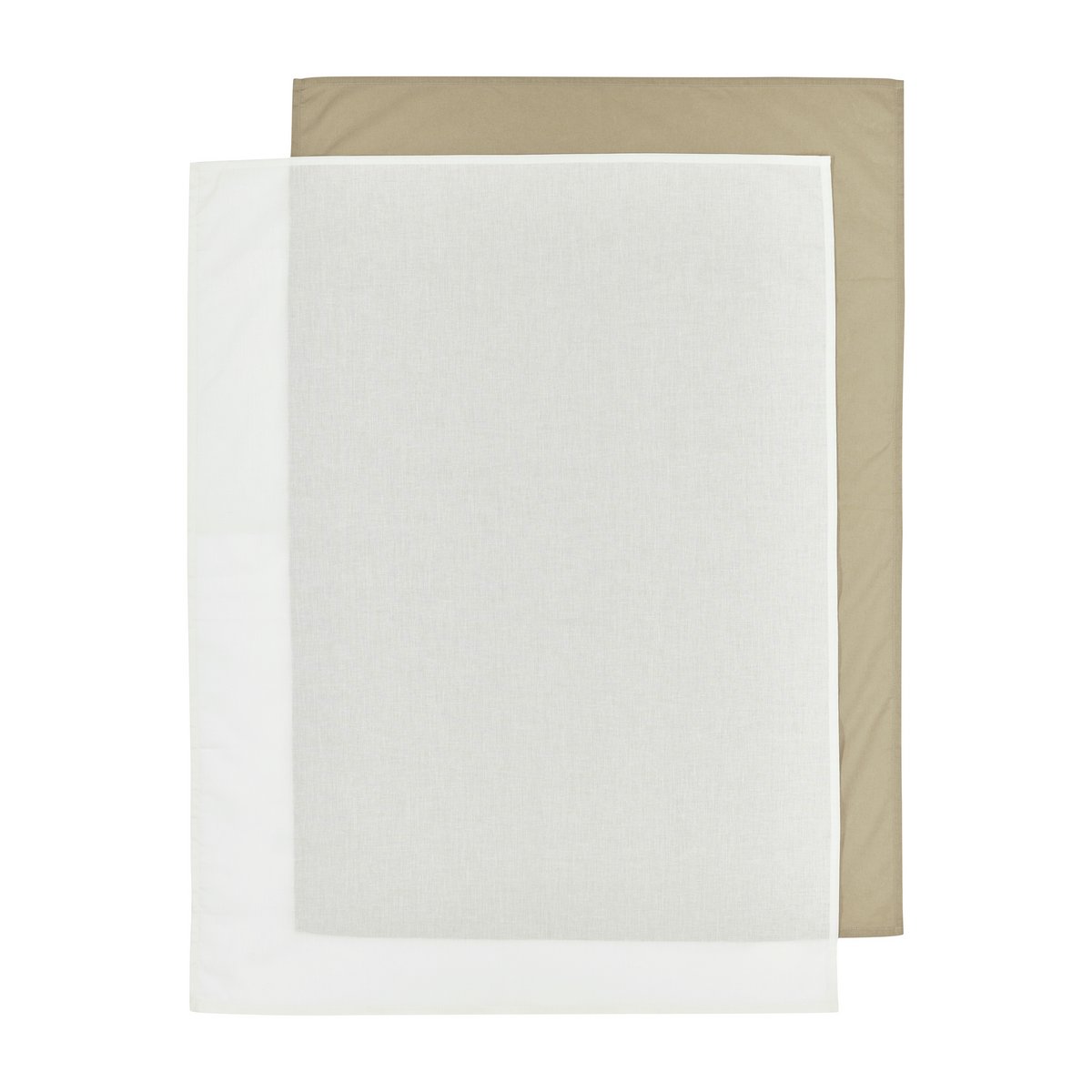 Wieglaken 2-pack Uni - Taupe/Offwhite