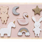 Houten puzzel Teddy & Bunny (7 stukjes)